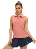 Lu Yoga wyrównaj kamizelkę Summer Woman Polo Mens Bleeveveless Polos Kobiety golfowe Szybkie sucha 50+ UV V-Neck Obroczek tenisowy Tops zbiornikowy cytryna LL Jogger LU Yoga-08 2024