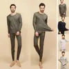 Men's Thermal Underwear 2024 Arrival Sets Male Autumn Winter Thick Warm Round Neck Undershirts Trousers Man Long Johns S-2XL