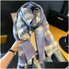 Halsdukar älskar liten fin rutig varm halsduk sjal höst koreansk version mångsidig imitation kashmir droppleverans mode tillbehör ha dhyd7