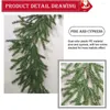 Decorative Flowers Christmas Decoration Artificial Norfolk Pine Red Berry Garlands Greenery For Holiday Fireplace Mantle Home Stairs Decors