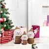 Party Decoration 3 Pieces Christmas P Dolls Family Ornament ADORABLE 8inch 10inch 11.8Im Tall Xmas Gift för Windows Bill Stylish Drop Otkk9