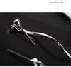 Kolczyki stadniskie Moda dłuższa kolczyka srebrna igła Unikalny geometryczny łańcuch biżuterii dla kobiet prezent
