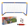 Conjunto de redes de gol de futebol portátil, dobrável, futebol com bomba de bolas para treinamento esportivo interno e externo 240127