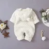 Citgeett Autumn Winter born Baby Boys Girls Ear Knit Romper Hooded Wool Sweater Jumpsuit Warm Cute Outfit 240131