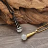 HAOYI Microphone Pendant Necklace Men 18K Gold Color Fashion Hip Hop Rhinestone Hhighend Stainless Steel Jewelry Onlyfans Gift 240125