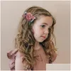 Accessori per capelli Bellissimi fermagli per fiori in chiffon Spilli carini per neonate Forcine per capelli Bambini piccoli Consegna a domicilio Maternità Otn4O