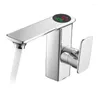Bathroom Sink Faucets Smart LED Digital Display And Cold Basin Faucet Washbasin Temperature