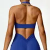 Lu Align Tanks Mulheres Sexy Halter Camisoles Sutiã Esportivo Alto Suporte Impacto Ruched Fitness Gym Top Roupas de Treino Pushup Espartilho Acolchoado Activewear Limão LL Jogger Lu08