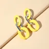 Dangle Oorbellen Vintage Effen Kleur Acryl Drop Vrouwen Trend Kleurrijke Vierkante Hangle Earring Voor Vrouwelijke Geometrische Eenvoudige Sieraden Geschenken