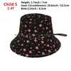 ベレー帽Black Cherry Blossom Floral Pattern Bucket Hat Sun Cap Pink FlowerSpring Kawaii Pastel Aesthetic Leaves Peach