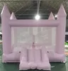 4x4m (13.2x13.2ft) wholesale commercial Inflatable white bounce house toddler amusement park white mini bouncy castle for kids with blower free ship to your door