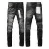 Designer Jeans Herren Skinny Jeans Desig 55 Farben Hosen Lange Hippop Aufkleber Stickerei Slim Denim Straight Streetwear Skinny Hosen Großhandel 29-38 Lila Jeans