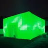 wholesale Personalized 8x8x5mH (26.2x26.2x16.4ft) LED lighted white inflatable cube tent square tents blow up photo booth for Camping Party Wedding