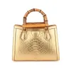 10a borsa di design di lusso di alta qualità borsa tote di bambù di design da 20 cm borsa a tracolla in vera pelle borsa da donna borsa a tracolla geometrica borsa shopping da donna con scatola