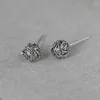 Boucles d'oreilles FNJ boule de fil 925 argent fin pur S925 boucle d'oreille Sterling pour femmes bijoux