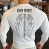 Koszula kompresyjna Y2K Mężczyźni Elastyczne trening Tshirt Gym trening fitness Rajstopy sportowe sportowe menu Thirt Długie rękawie 240123