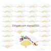 Festa Favor Doces Cor DIY Dobrável Fan Single Sided Papel Crianças Pintura Presente Suprimentos 12 Cores Drop Delivery Home Garden Fest DHPK4