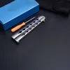 Coltello balisong Theone blu manico interamente in acciaio / lama 440c per coltelli tascabili BM42 BM43 Strumenti EDC