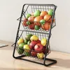 Kitchen Organizer Shelf Double Layer Seasoning Vegetables Fruits Holder Assembly Bathroom Cosmetic Removable Stand Storage 240125