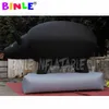 6ml (20ft) Blower toptan özel yapımı reklam, büyük siyah renk şişirilebilir domuz balonları mağaza açılış için logo ile