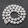 Collana ghiacciata Hip Hop personalizzata in argento sterling S925 con diamante Mosan da 10 mm, catena di zucchero di ghiaccio, tendenza, gioielleria raffinata per uomini e donne