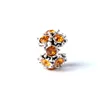Hot-Selling Charm Bead med Orange Crystal Rhinestone Big Hole Fashion Women Jewelry European Style för Armband6540737