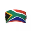 베레트 여름 태양 모자 조절 가능한 바이저 UV 보호 탑 빈 남아프리카 국기 스포츠 선 스크린 모자
