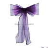 SASHES 100st Stol Organza Bows Wedding Party Supplies Christmas Valentines Decle Sheer Tygdekoration 230721 Drop Delivery Home Dhavh