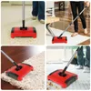 Carpet Floor Sweeper Hand Push Automatic Broom Cleaner for Home Office Rugs Pet Hair Dust Scraps Paper Cleaning 240123