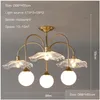 Kroonluchters Nordic Led Kroonluchter Ontwerper Voor Slaapkamer Eetkamer Melk Wit Glazen Bol Plafond Hanglamp Hangende Verlichting Thuis Dhxg0