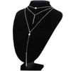 Kettingen Lxoen Vintage ketting chokers kettingen mode Mti laag kristal punk ketting verklaring Boheemse sieraden voor vrouwen cadeau drop de Othft