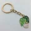 Keychains Lady Potted Green Plant Car Keychain Succulent Keyring Bag Pendant Creative Potting For Women Friends Gift