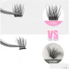 False Eyelashes Cluster Lashes 36 Pcs Lash Clusters Diy Eyelash Extension Individual 0.07 C/D Thin Band Easy To Apply At Home Drop Del Dh1Xe