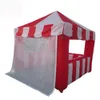 wholesale 6m Lx5mWx4mH Rosso Bianco Personalizzato Tenda gonfiabile portatile stand cubo di carnevale stand di cocessione chiosco per zucchero filato popcorn fast food bevanda gelato