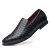 Plus size matte leather business shoes men black dark brown grey blue dress shoes trainers sneakers