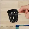 Annan hemlagringsorganisation 50st Planting Bucket Cture Net Cups Plastic Cup Hydroponic Pot Drop Delivery Garden Housekee DHK8E