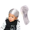 Berets Silky Durag For Kids Long Tailed Hat Headscarf Turban Children's Headwrap
