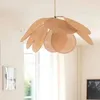 Fabric Art Lamp Creative Pendant Silent Wind Restaurant Living Bedroom Cafe Cloth home Petal decor led light chandeliers 240123