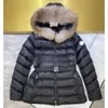 Veste bouffante à ceinture élastique pour femme, Design classique et à la mode, doudoune d'extérieur décontractée, manteau chaud en fourrure à capuche, taille 1 à 4, hiver