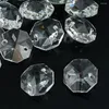 Żyrandol Crystal 20pcs Przezroczyste ośmiokątne koraliki części Prism Suncatcher Home Holiday Dekoracja wisiorka szklana akcesoria