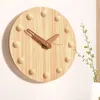 Wall Clocks Modern Wooden Clock For Home Living Room Quartz Movement Punch Free Installation Exquisite Design Enhancing Aesthetic