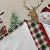 Tableau de table de Noël Elk Snowman Fir Tree Round Coupne de mariage imperméable Couverture de fête de mariage