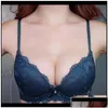 Set di reggiseni da donna push up sexy pizzo imbottito bralette lingerie con ferretto Uback reggiseno e slip set Bh Xaesz 5Vose Drop Delivery Apparel Un Dhyvr