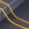 Mens Hip Hop Jewelry 18K Gold Pvd Plated rostfritt ståltillbehör 3mm Franco Chain Halsband