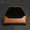 High-end Handmade Japanese Crazy Horse Leather Sunglasses Case PU plus retro art anti-compression myopia Glasses Storages 240122