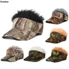 Ball Caps 2024 Unisex Fake Hair Cap Toupee Sun Hat Visors Men Women Golf Party Club Cowboy Beanies Spiky Hairs Fashion Wig