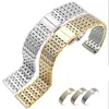 Slim Solid Watch Strap 13mm 18mm 20mm 22mm Stainless Steel Watch Band Butterfly Buckle Replacement Watchband Wrist Bracelet JL9Z 240125
