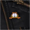 Accessoires de dessin animé Pin de chat paresseux Films mignons Jeux Épingles en émail dur Collecter Broche en métal Sac à dos Chapeau Sac Collier Badges Drop Del Otr0W