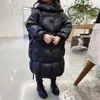 Manteau d'hiver en duvet pour filles et enfants, Parka à capuche longue pour garçons, manteaux chauds pour filles, noirs