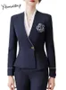 Yitimuceng Slim Women Suits Office Sets Fashion Ladies Single Button Long Sleeve Blazer Casual Solid Skirt 240202